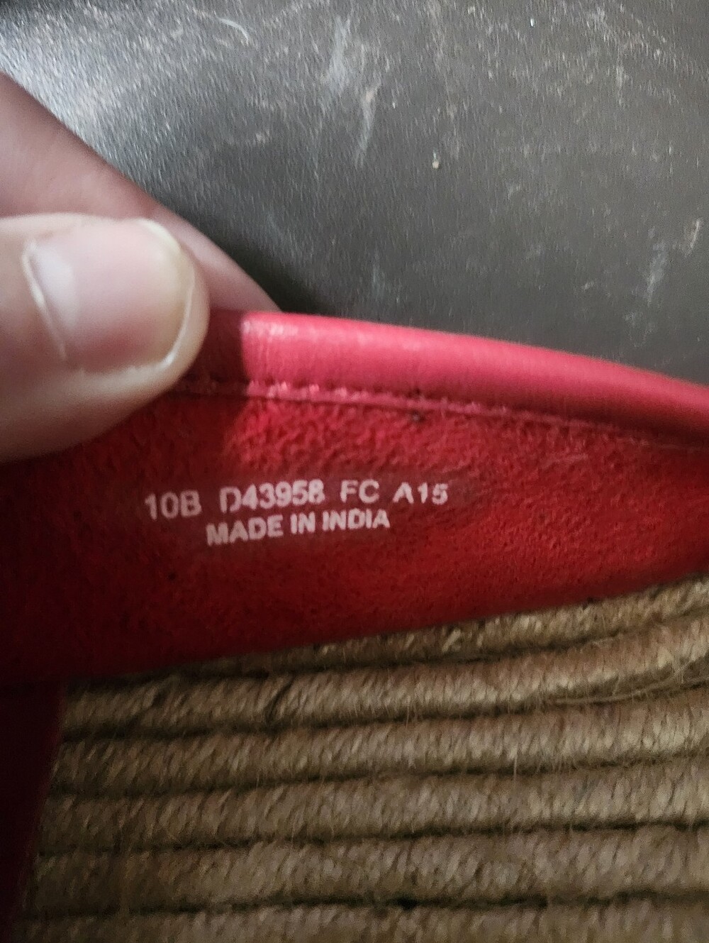 Cole Haan Red & Gold Shimmer Espadrille Flats Women's Size 10B Coastal Grandma - Picture 7 of 8